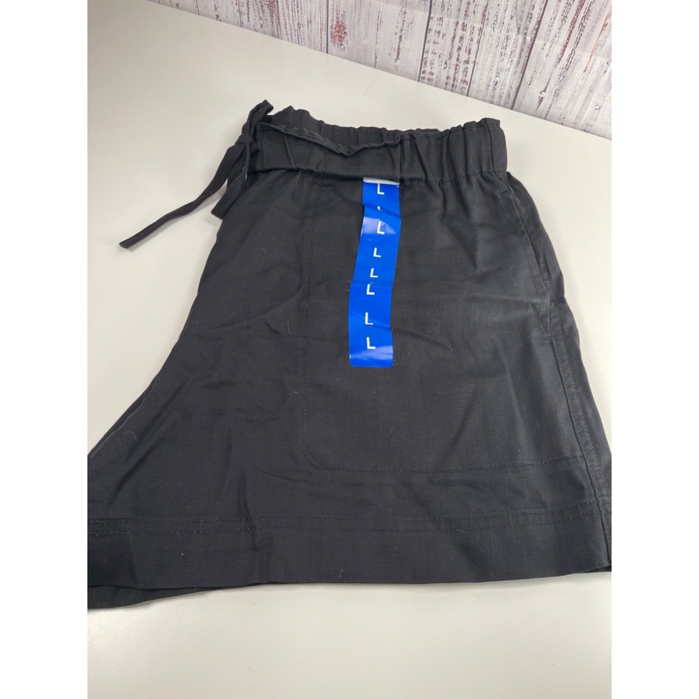 Hilary Radley Women's lyocell drawstring Shorts, Black, Size L